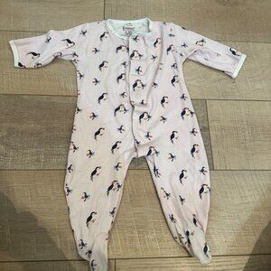 E=MC MAGNETIC CLOSE GIRLS 3-6 MONTH TOUCAN PINK SLEEPER
